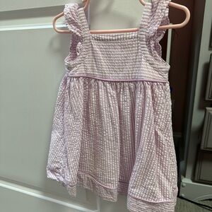 Gymboree purple and white linen dress. Size 6-12 months. In great condition.